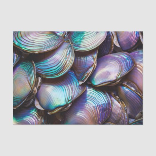 Abalone-Muschel Abstraktes Muster Seidenpapier (Vorderseite)
