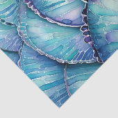 Abalone-Muschel Abstraktes Wasserfarbmuster Seidenpapier (Ausschnitt)