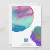 Abalone Muschel Colorful Watercolor Beach Hochzeit Einladung (Rückseite)