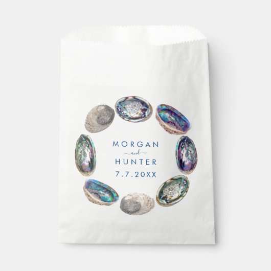 Abalone Muschel Colorful Watercolor Beach Hochzeit Geschenktütchen (Vorderseite)
