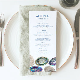 Abalone Muschel Colorful Watercolor Beach Hochzeit Menükarte