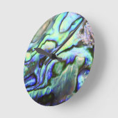 Abalone Muschel green paua Runde Wanduhr (Winkel)