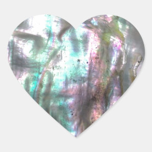 Abalone-Muschel Herz-Aufkleber