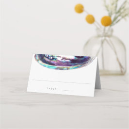 Abalone Muschel Lila Watercolor Beach Hochzeit Platzkarte