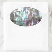 Abalone-Muschel Ovaler Aufkleber (Tasche)