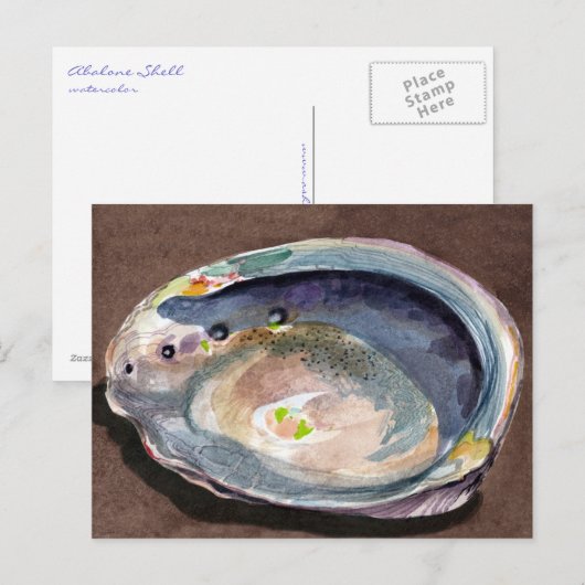 Abalone-Muschel Postkarte (Vorne/Hinten)