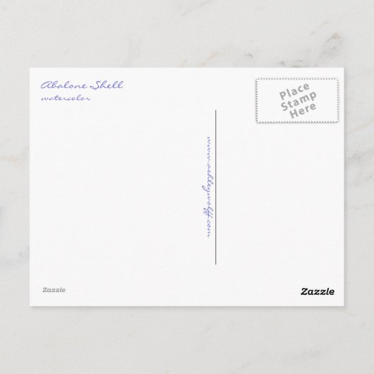 Abalone-Muschel Postkarte (Rückseite)