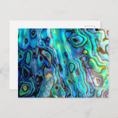 Abalone-Muschel Postkarte (Vorne/Hinten)