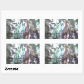 Abalone-Muschel Rechteckiger Aufkleber (Blatt)