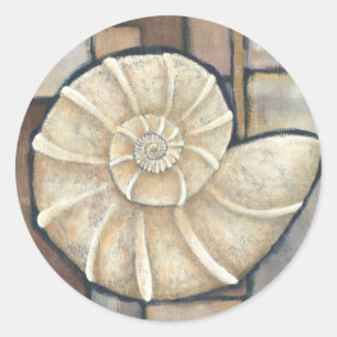 Abalone-Muschel Runder Aufkleber