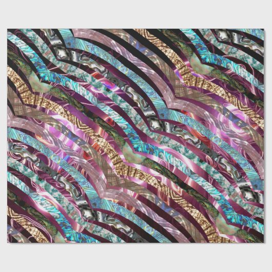 Abalone Muschel Scallop 3D Rosa Geschenkpapier (Flach)