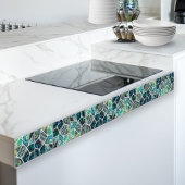 Abalone-Muschel Textur - Zellen Collage N1 Fliese