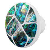 Abalone-Muschel Textur - Zellen Collage N1 Keramikknauf (Rechts)