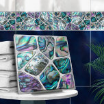 Abalone-Muschel Textur - Zellen Collage N3 Fliese<br><div class="desc">Diese wunderschöne Kachel ist Teil meiner Abalone Dream Kollektion. Benutzen Sie es allein oder in Kombination mit anderen Fliesen, um im Bad oder in der Dusche atemberaubende Optik zu schaffen - z.B. ein akzentuiertes Fliesenmosaik hinter dem Mixer oder der Badewanne oder verwenden Sie es für Handwerkskunst - einen gefliesten Tisch...</div>
