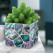 Abalone-Muschel Textur - Zellen Collage N3 Fliese