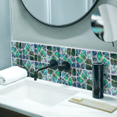 Abalone-Muschel Textur - Zellen Collage N4 Fliese