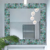 Abalone-Muschel Textur - Zellen Collage N5 Fliese