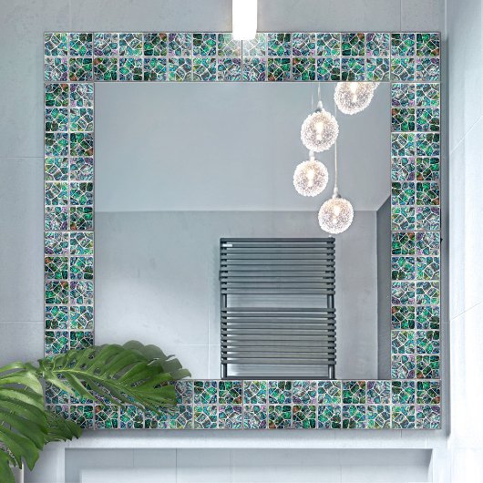 Abalone-Muschel Textur - Zellen Collage N5 Fliese