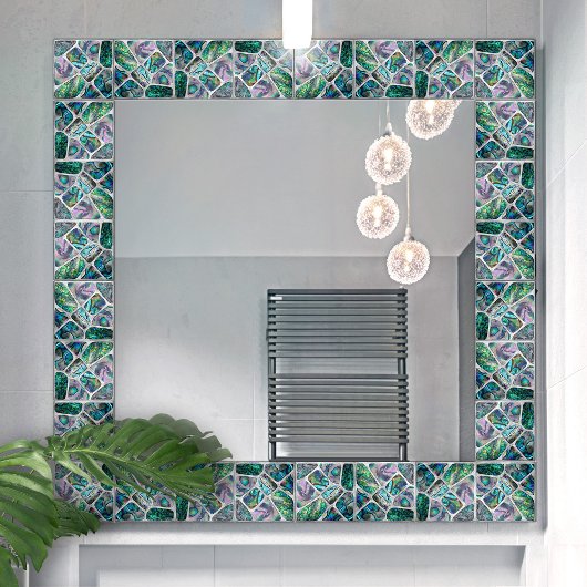 Abalone Muschel Texture - Zellen Collage N14 Fliese