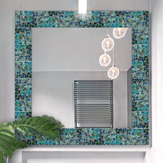 Abalone Muschel Texture - Zellen Collage N15 Fliese