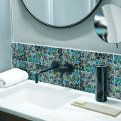 Abalone Muschel Texture - Zellen Collage N15 Fliese