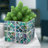 Abalone Muschel Texture - Zellen Collage N6 Fliese