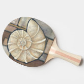 Abalone-Muschel Tischtennis Schläger (Seitenansicht)