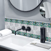 Abalone Muschel und Perle - Zellen Collage N10 Fliese