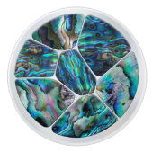 Abalone Muschel - Voronoi Cells Mosaic Keramikknauf (Vorderseite)