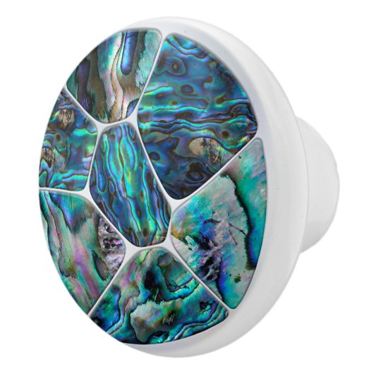 Abalone Muschel - Voronoi Cells Mosaic Keramikknauf (Rechts)