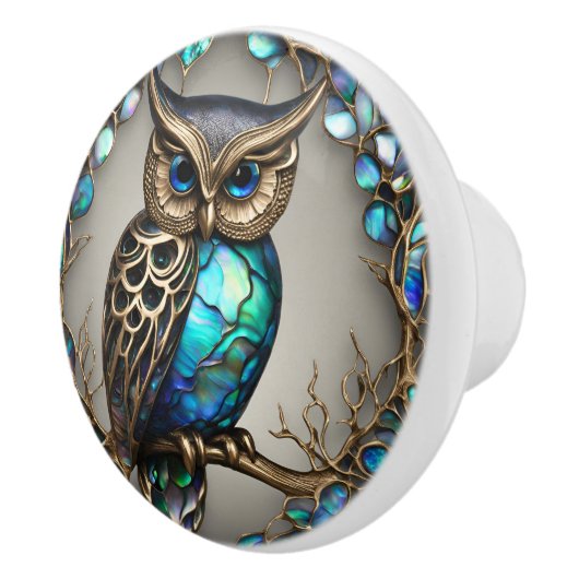 Abalone Owl Keramikknauf (Rechts)