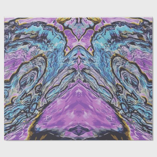 Abalone Paua Abstrakt Sea Muschel Geschenkpapier (Flach)