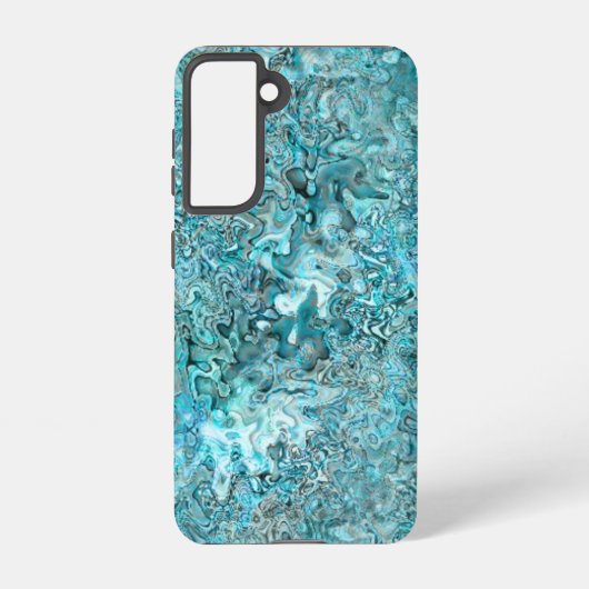 Abalone Pāua Muschel Aqua Blue Samsung Galaxy Hülle (Rückseite)