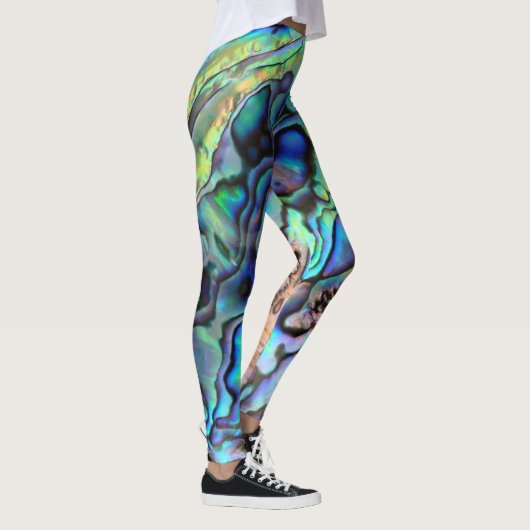 Abalone paua Muschel Naturdesign Leggings (Rechts)