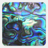 Abalone paua Muschel Quadratischer Aufkleber (Vorderseite)