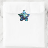 Abalone paua Muschel Stern-Aufkleber (Tasche)