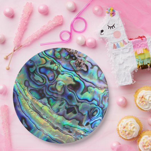 Abalone paua seashell pappteller (Party)