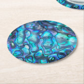 Abalone Runder Pappuntersetzer (Angewinkelt)