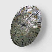 Abalone Seashell schimmern, schöne Natur Runde Wanduhr (Winkel)