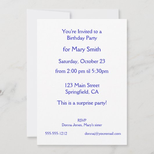 Abalone Shell Art Deco Butterfly Birthday Party Einladung (Rückseite)