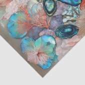 Abalone und Coral Decoupage Tissue Seidenpapier (Ausschnitt)