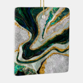 Abalone und Kristalle geode digitale Kunst Keramikornament (Rechts)