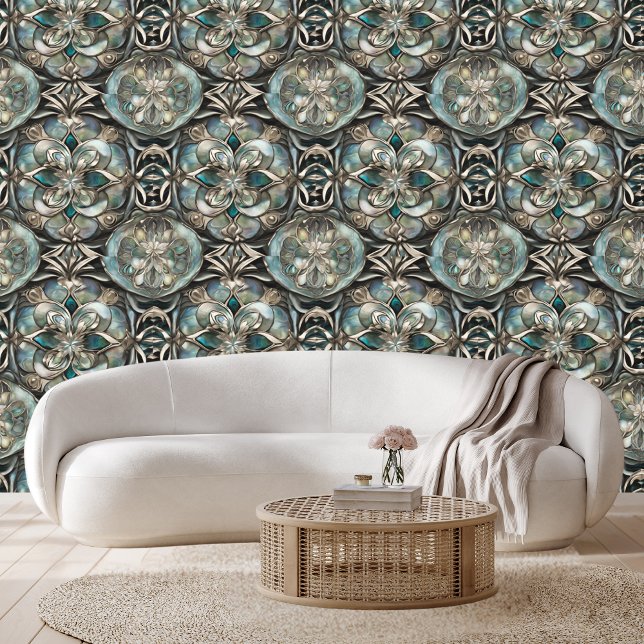Abalone und Silver Elegant Tapete (Von Creator hochgeladen)