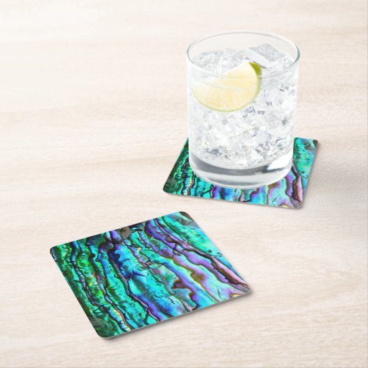 Abalone-Untersetzer Rechteckiger Pappuntersetzer (Vor Ort)