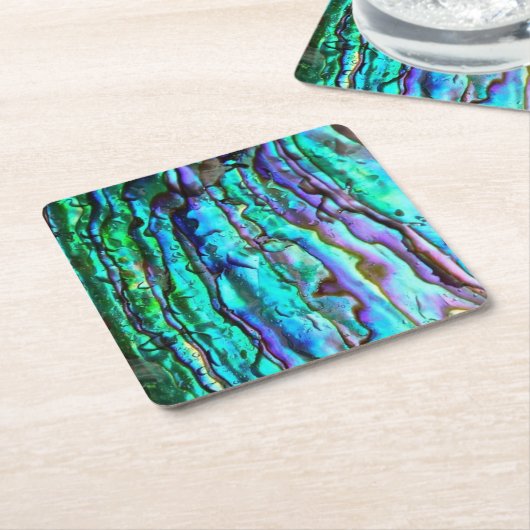 Abalone-Untersetzer Rechteckiger Pappuntersetzer (angewinkelt)