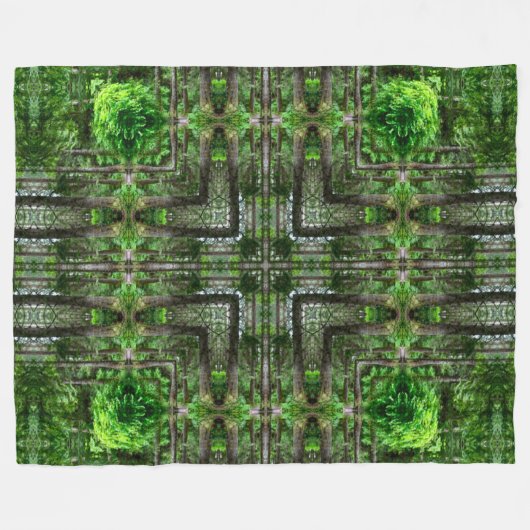 Abanaki gebürtige Waldgeist-Mandala Fleecedecke (Vorderseite (Horizontal))