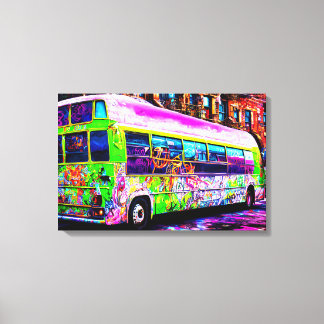 Abandable Bus Street Art Leinwanddruck