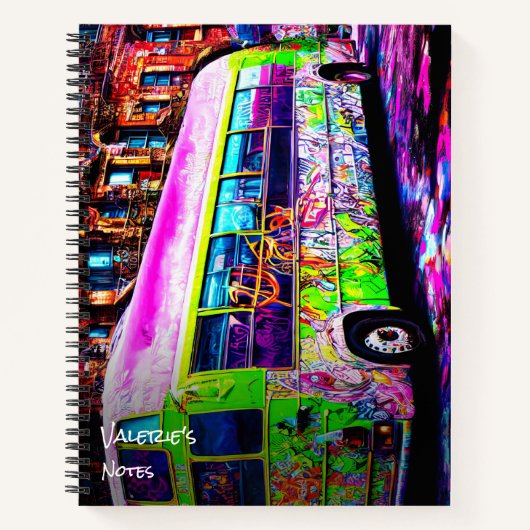 Abandable Bus Street Art Notizblock (Vorderseite)