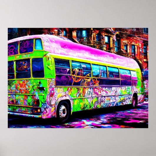 Abandable Bus Street Art Poster (Vorne)