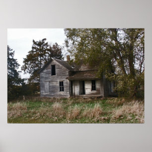 Abanded South Dakota Bauernhofstelle Poster